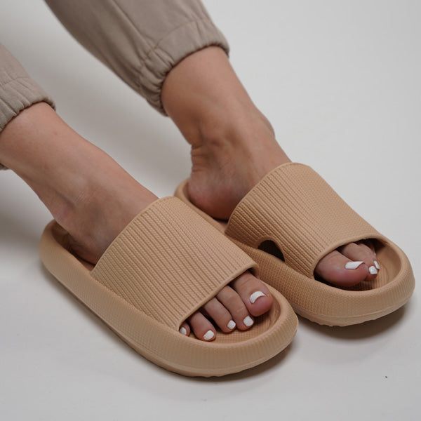 Oat Latte / 4 Slipper The Cloudies - Best Shoes For Tired and Swollen Feet Cloud Slides