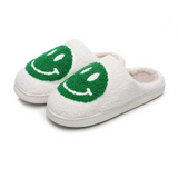 White/Green / 6.5 The Cloudies - Smiley Slippers Cloud Slides
