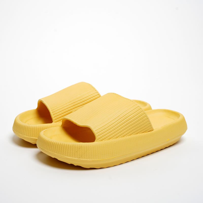 Yellow / 4 Slipper The Cloudies ™ - Orthopedic Slippers With Extra Compressible Thick Sole Cloud Slides