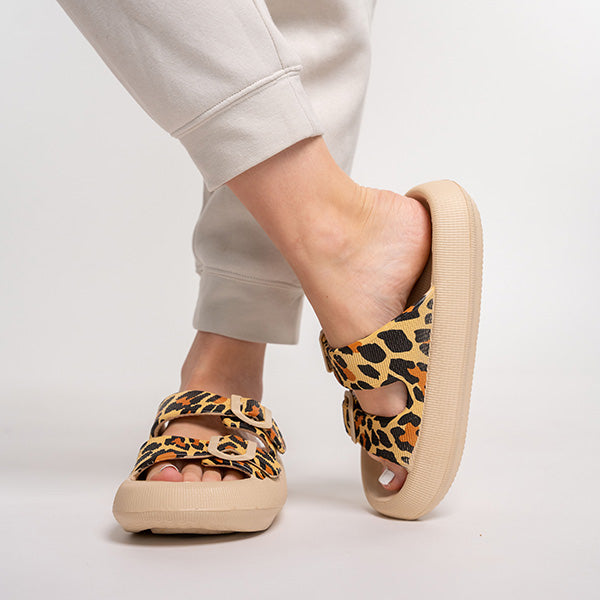 Leopard / 4.5 Slipper The Cloudies™ - Best Sandals For Tired And Swollen Feet Cloud Slides